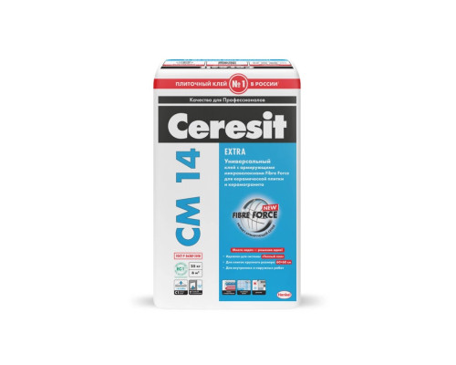 Клей для плитки и керамогранита Ceresit CM 14, 25 кг