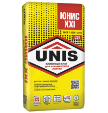 Клей UNIS XXI для керамической плитки, 25 кг
