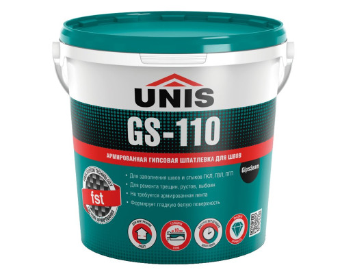 Шпаклёвка гипсовая для заделки швов Unis GipsSeam GS-110, 5 кг