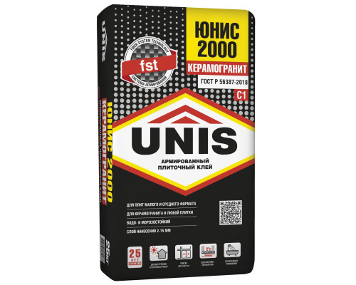 Клей плиточный UNIS 2000, 25 кг