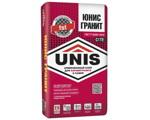 Клей плиточный UNIS Гранит, 25 кг