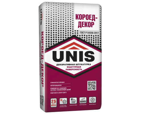 Декоративная штукатурка Unis Короед-декор, 25 кг