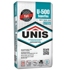 Клей для плитки UNIS SUPERFLEX U-500, 15 кг